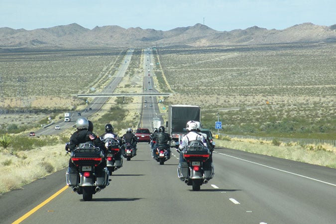Some of Route 66 took riders on parts of Highway 45 in the US heartland