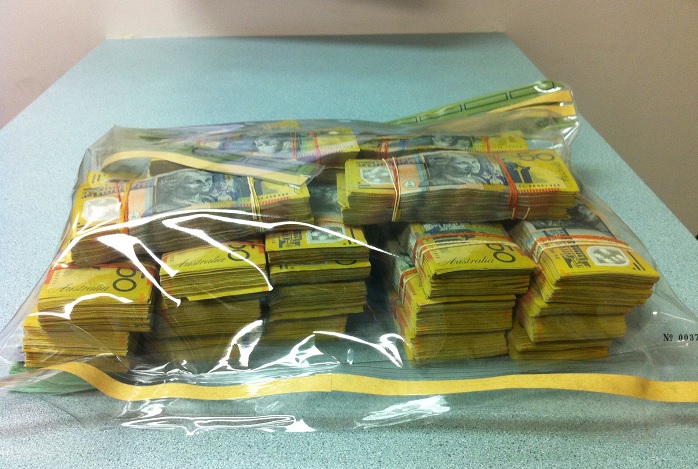 Cash stockpiles seized by the CACT from organised crime