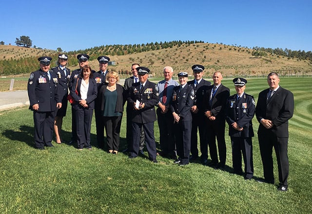 ACT Policing staff came to support Detective Station Sergeant Harry Hains at the award ceremony.