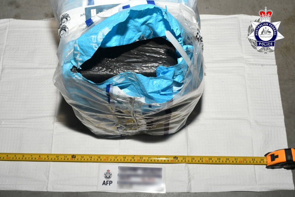 A sample of the packages seized by AFP officers during the arrest alleged to contain cocaine. 