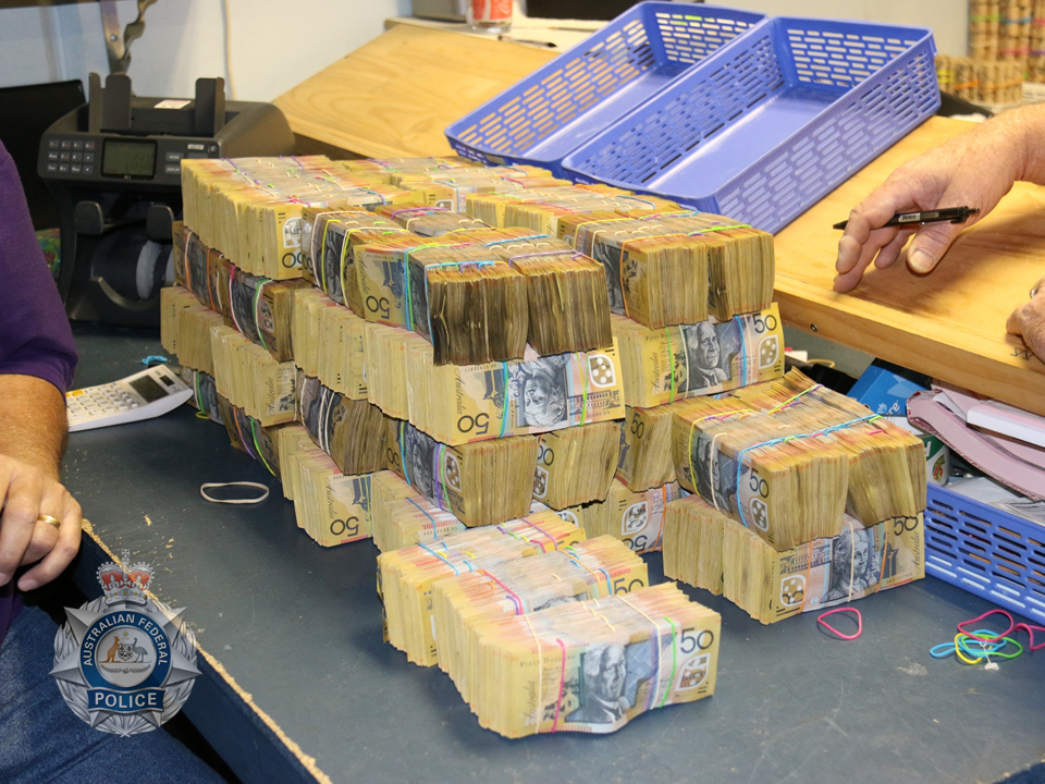 Cashed seized by the AFP-led Criminal Assets Confiscation Taskforce (CACT) 