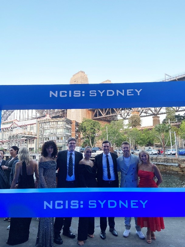 AFP staff with NCIS actors at the premiere of NCIS in Sydney
