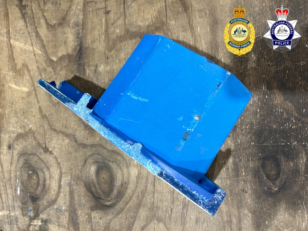 A cross section of the pallet intercepted by law enforcement.
