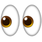 a pair of eyes looking left