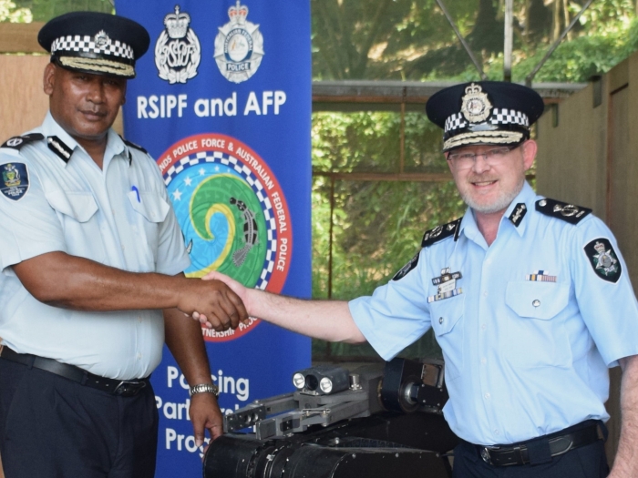 RSIPF Commissioner Mangau and AFP AC Ryan 