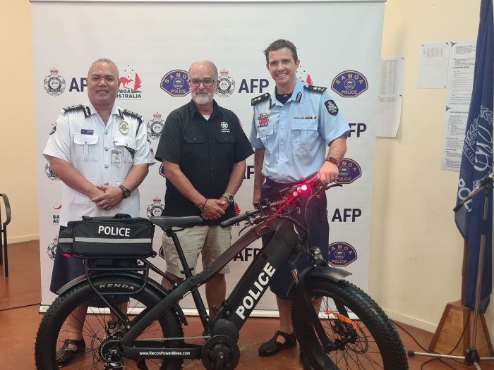 AFP donates e-bikes to Samoa Police