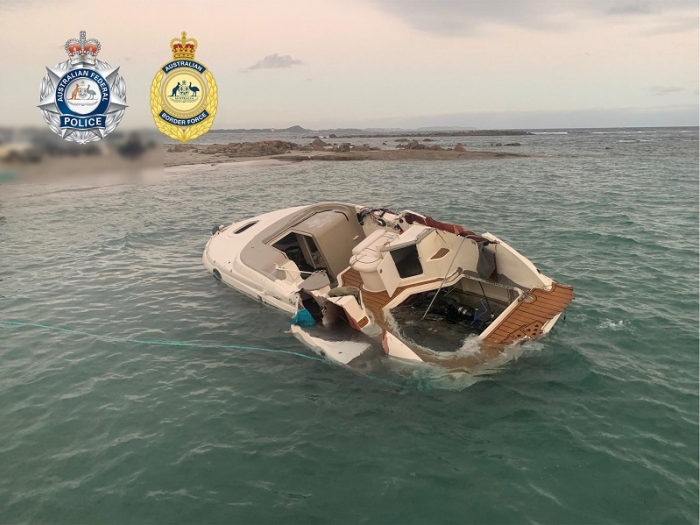 Boat involved in alleged drug drop at sea