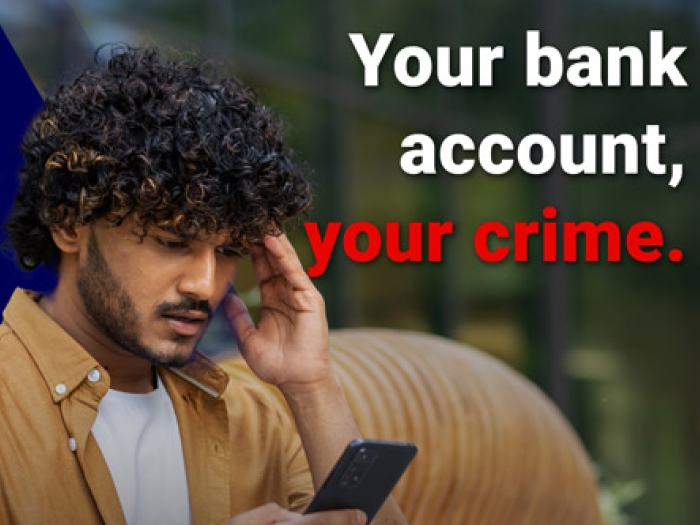 Your bank account, your crime. Don't be a money mule