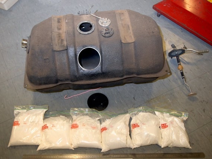 Heroin and meth concealed in petrol tank - Seized in 2013 Op Volante investigation