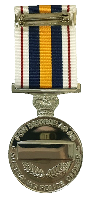 National Police Service Medal Reverse
