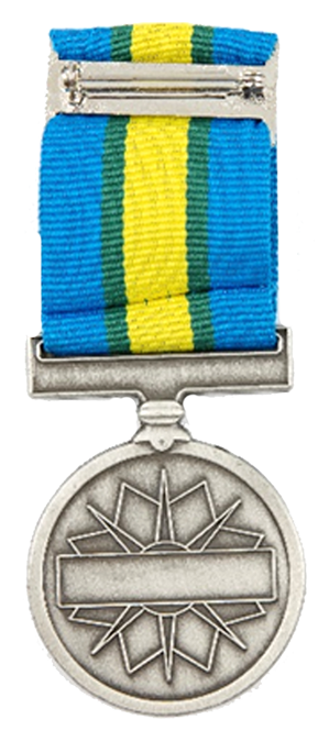 Royal Solomon Islands Police Force International Law Enforcement Cooperation Medal Reverse