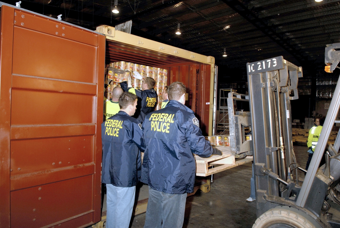 Police officers seize shipment of ecstasy AFPM11517