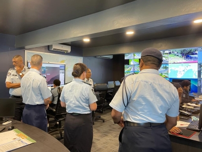AFP and Fiji police officers in Fiji